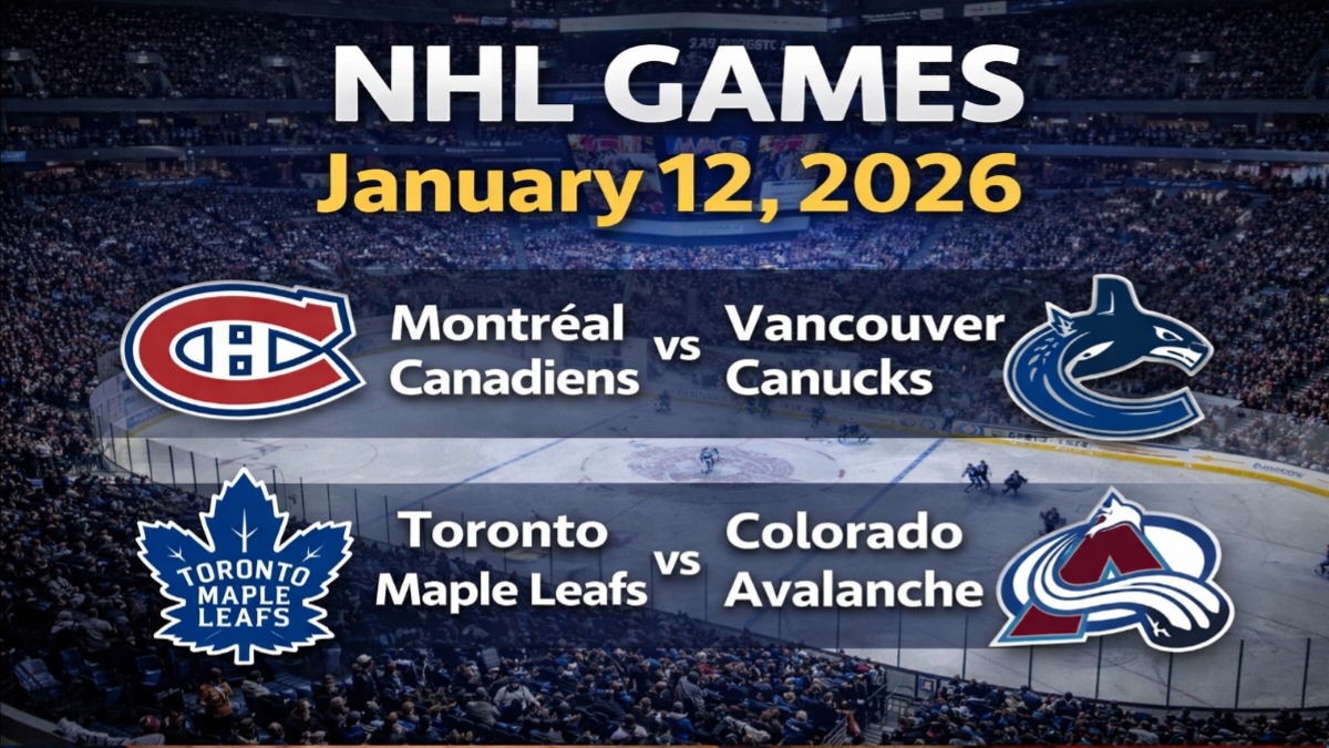 NHL Games On January 12 2026 In Canada Match Schedule Start Time 20260111 124052 