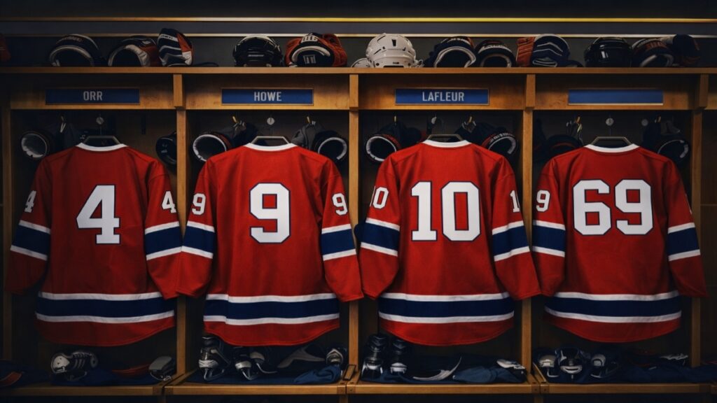 Is the number 69 banned in the NHL jersey rules explained with ice hockey player image