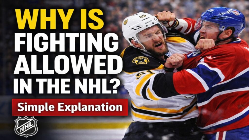 Hockey fight in an NHL match