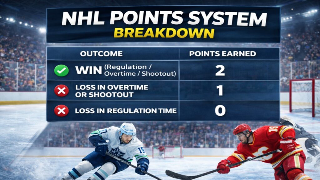 NHL points system table explained