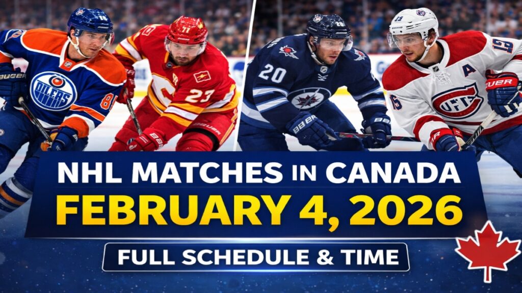 NHL Match Schedule in Canada – February 4, 2026