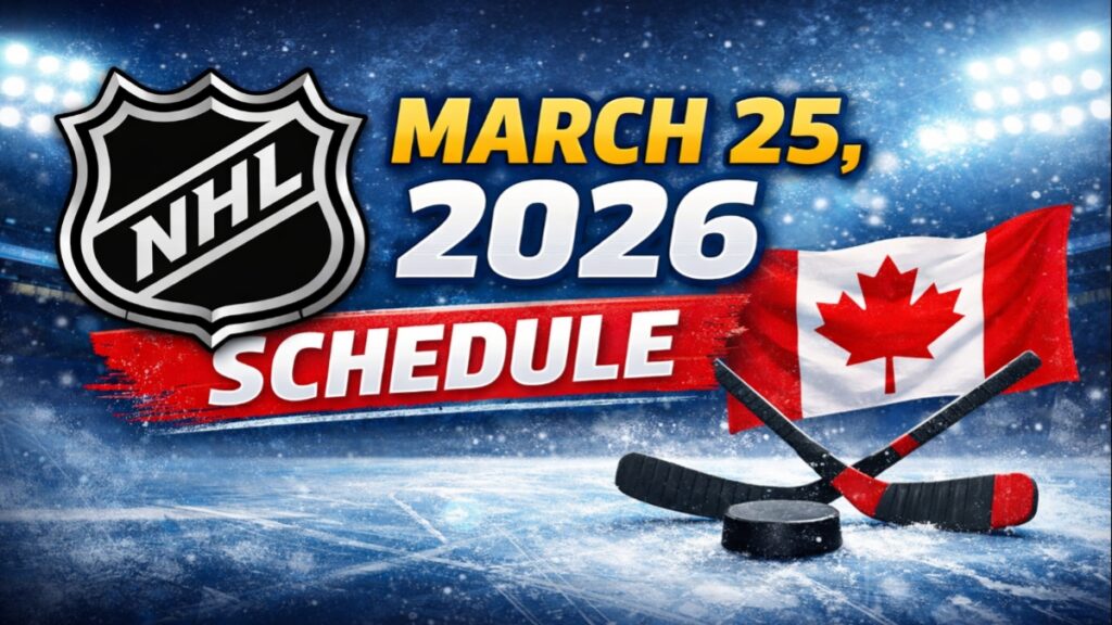 March 25,2026 NHL full schedule