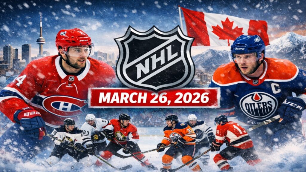NHL match schedule march 26,2026